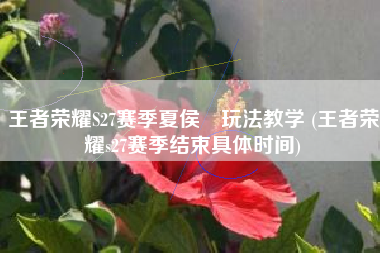 王者荣耀S27赛季夏侯惇玩法教学 (王者荣耀s27赛季结束具体时间)