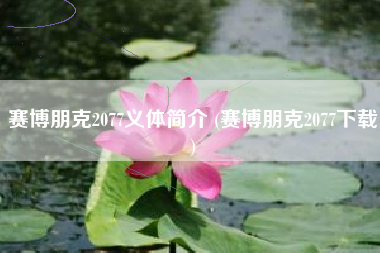 赛博朋克2077义体简介 (赛博朋克2077下载)