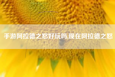 手游阿拉德之怒好玩吗,现在阿拉德之怒