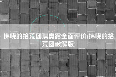拂晓的拾荒团琪奥露全面评价(拂晓的拾荒团破解版)