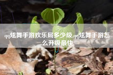 qq炫舞手游欢乐局多少级,qq炫舞手游怎么升级最快