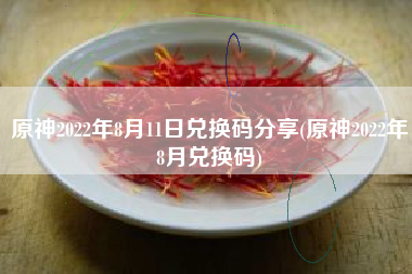 原神2022年8月11日兑换码分享(原神2022年8月兑换码)