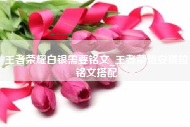 王者荣耀白银需要铭文_王者荣耀安琪拉铭文搭配