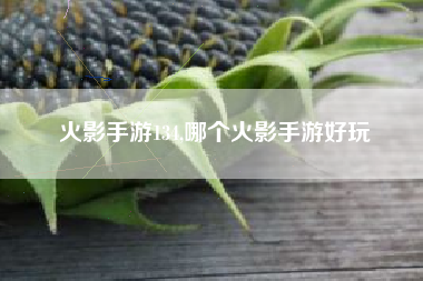 火影手游134,哪个火影手游好玩