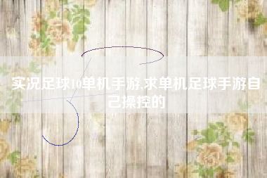 实况足球10单机手游,求单机足球手游自己操控的