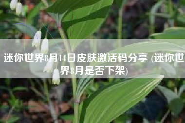迷你世界8月14日皮肤激活码分享 (迷你世界8月是否下架)