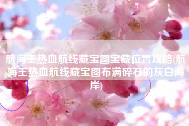 航海王热血航线藏宝图宝藏位置攻略(航海王热血航线藏宝图布满碎石的灰白海岸)
