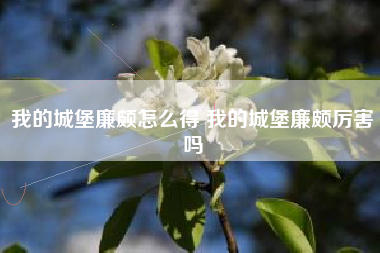 我的城堡廉颇怎么得 我的城堡廉颇厉害吗