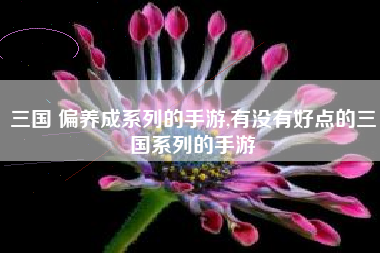 三国 偏养成系列的手游,有没有好点的三国系列的手游