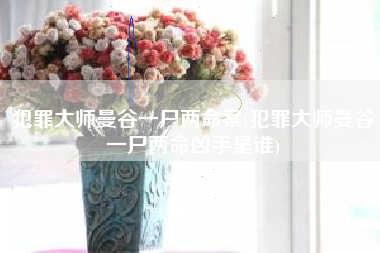 犯罪大师曼谷一尸两命案(犯罪大师曼谷一尸两命凶手是谁)
