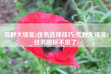荒野大镖客2任务选择技巧(荒野大镖客2任务图标不见了)