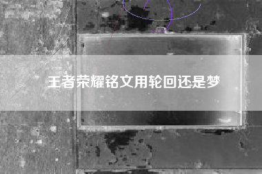 王者荣耀铭文用轮回还是梦