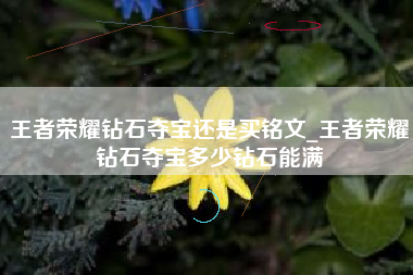 王者荣耀钻石夺宝还是买铭文_王者荣耀钻石夺宝多少钻石能满