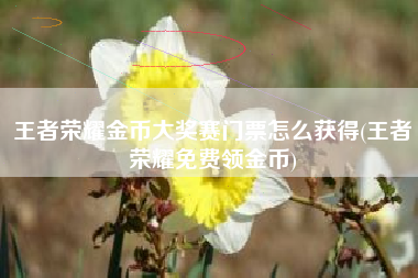 王者荣耀金币大奖赛门票怎么获得(王者荣耀免费领金币)