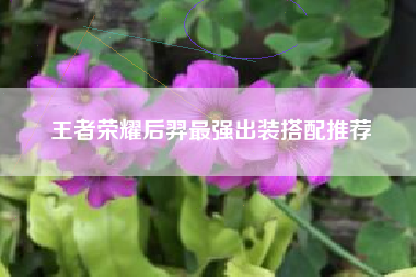 王者荣耀后羿最强出装搭配推荐
