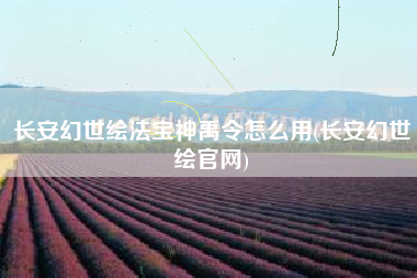 长安幻世绘法宝神禹令怎么用(长安幻世绘官网)