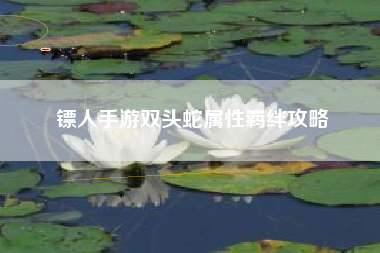 镖人手游双头蛇属性羁绊攻略