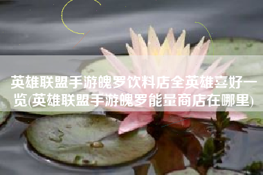 英雄联盟手游魄罗饮料店全英雄喜好一览(英雄联盟手游魄罗能量商店在哪里)