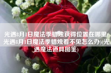 光遇8月1日魔法季蜡烛获得位置在哪里(光遇8月1日魔法季蜡烛看不见怎么办)(光遇魔法道具图鉴)