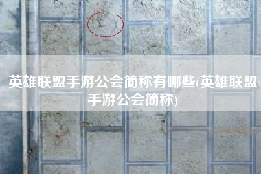 英雄联盟手游公会简称有哪些(英雄联盟手游公会简称)
