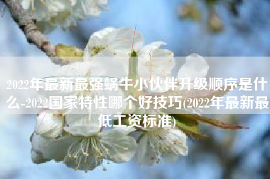2022年最新最强蜗牛小伙伴升级顺序是什么-2022国家特性哪个好技巧(2022年最新最低工资标准)