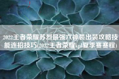 2022王者荣耀苏烈最强六神装出装攻略技能连招技巧(2022王者荣耀kpl夏季赛赛程)