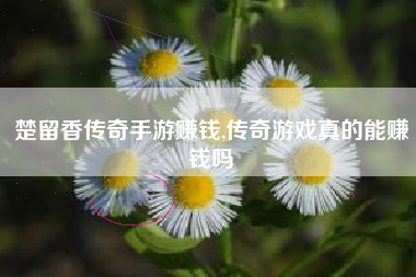 楚留香传奇手游赚钱,传奇游戏真的能赚钱吗