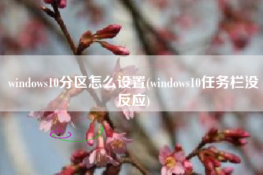 windows10分区怎么设置(windows10任务栏没反应)