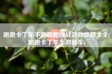跑跑卡丁车手游新图挑战活动攻略大全(跑跑卡丁车手游新车)