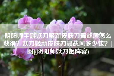 阴阳师手游妖刀姬新皮肤刀舞战风怎么获得？妖刀姬新皮肤刀舞战风多少钱？[图](阴阳师妖刀姬阵容)