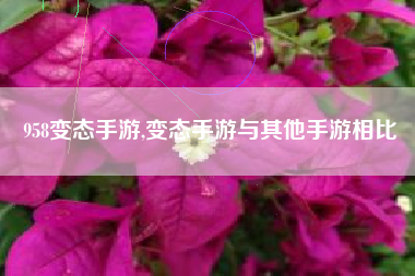 958变态手游,变态手游与其他手游相比