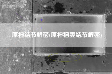 原神结节解密(原神稻妻结节解密)