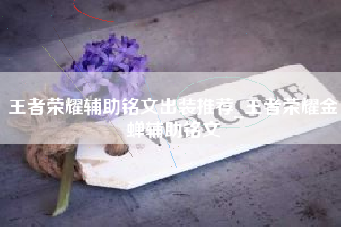 王者荣耀辅助铭文出装推荐_王者荣耀金蝉辅助铭文