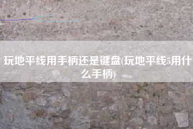 玩地平线用手柄还是键盘(玩地平线5用什么手柄)