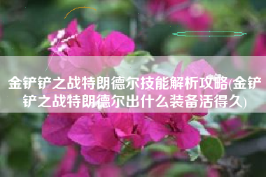 金铲铲之战特朗德尔技能解析攻略(金铲铲之战特朗德尔出什么装备活得久)