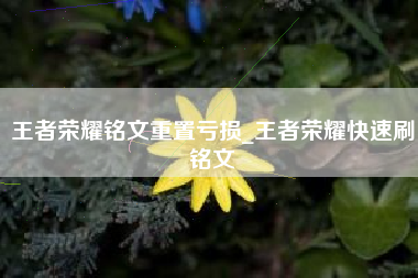 王者荣耀铭文重置亏损_王者荣耀快速刷铭文