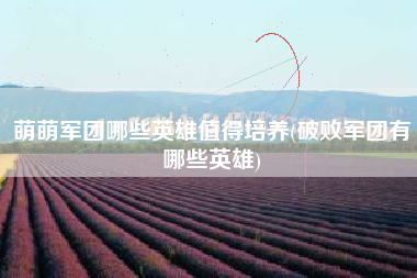 萌萌军团哪些英雄值得培养(破败军团有哪些英雄)