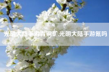 光明大陆手游青铜矿,光明大陆手游氪吗