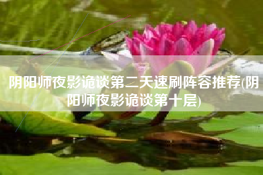 阴阳师夜影诡谈第二天速刷阵容推荐(阴阳师夜影诡谈第十层)