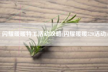 闪耀暖暖特工活动攻略(闪耀暖暖520活动)