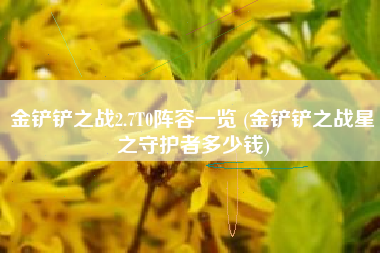 金铲铲之战2.7T0阵容一览 (金铲铲之战星之守护者多少钱)