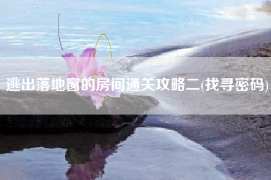 逃出落地窗的房间通关攻略二(找寻密码)
