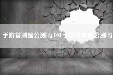 手游首测是公测吗,DNF手游今年能公测吗