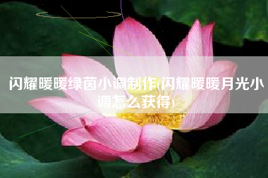 闪耀暖暖绿茵小调制作(闪耀暖暖月光小调怎么获得)