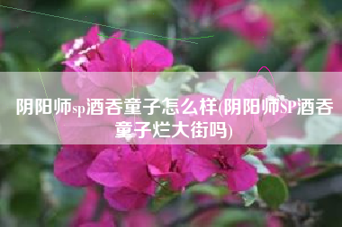 阴阳师sp酒吞童子怎么样(阴阳师SP酒吞童子烂大街吗)