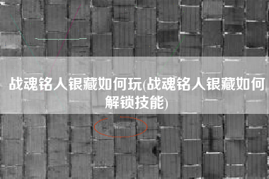 战魂铭人银藏如何玩(战魂铭人银藏如何解锁技能)