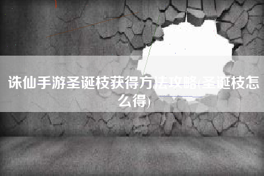 诛仙手游圣诞枝获得方法攻略(圣诞枝怎么得)
