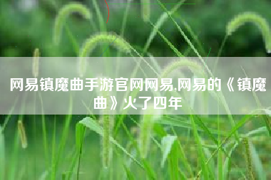 网易镇魔曲手游官网网易,网易的《镇魔曲》火了四年