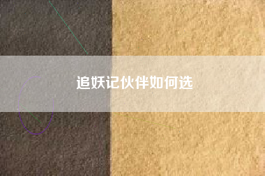 追妖记伙伴如何选