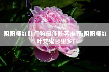 阴阳师红叶行狩最佳阵容推荐(阴阳师红叶女鬼哪里多)
